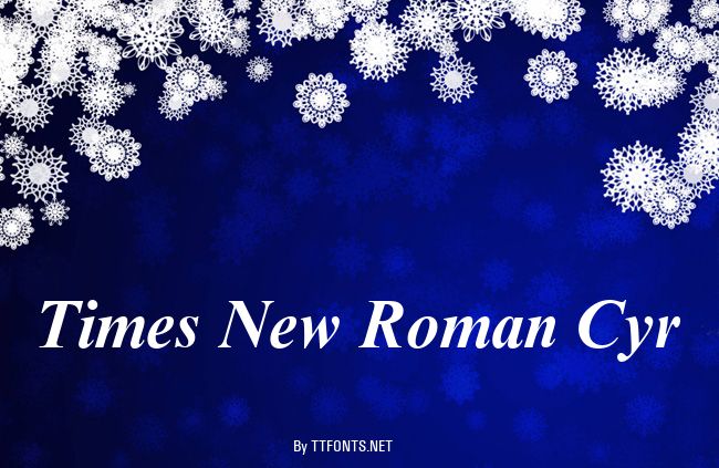 Times New Roman Cyr example